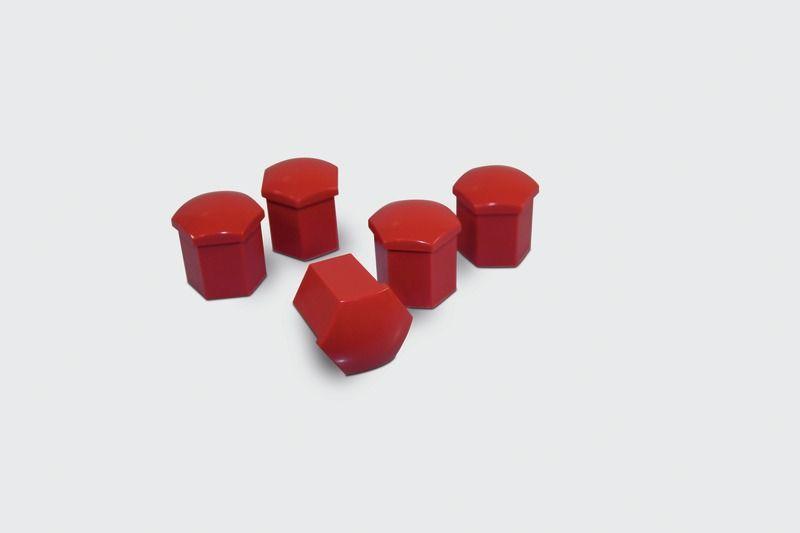 Alloy Wheel Bolt Cover Set Red